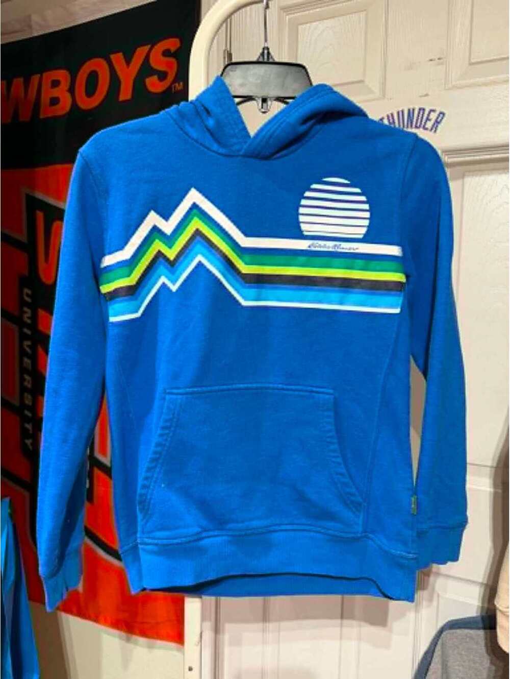 Eddie Bauer Kids Blue Medium Hoodie Sweatshirt Size 10/12